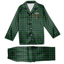 ScotsTee Shop Scottish Innes Hunting Crest Tartan Pajama Satin Velvet Flannel Pajama Set