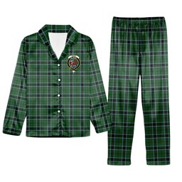 ScotsTee Shop Scottish Innes Hunting Crest Tartan Pajama Satin Velvet Flannel Pajama Set