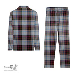 ScotsTee Shop Scottish MacDonald Dress 3 Crest Tartan Pajama Satin Velvet Flannel Pajama Set