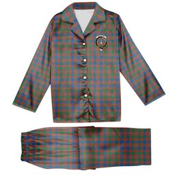 ScotsTee Shop Scottish MacIntyre Ancient Crest Tartan Pajama Satin Velvet Flannel Pajama Set