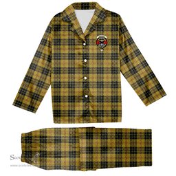 ScotsTee Shop Scottish MacLeod 1831 Crest Tartan Pajama Satin Velvet Flannel Pajama Set