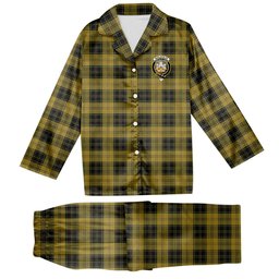 ScotsTee Shop Scottish MacLachlan 4 Crest Tartan Pajama Satin Velvet Flannel Pajama Set