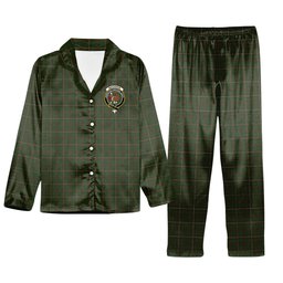 ScotsTee Shop Scottish MacKinnon Hunting Crest Tartan Pajama Satin Velvet Flannel Pajama Set
