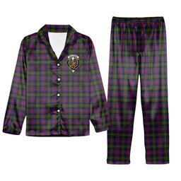 ScotsTee Shop Scottish MacLennan Crest Tartan Pajama Satin Velvet Flannel Pajama Set