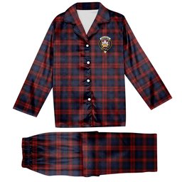 ScotsTee Shop Scottish MacLachlan Crest Tartan Pajama Satin Velvet Flannel Pajama Set