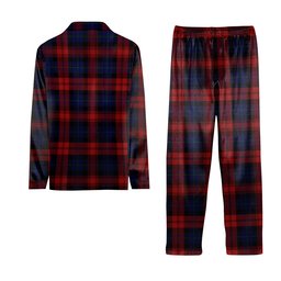 ScotsTee Shop Scottish MacLachlan Crest Tartan Pajama Satin Velvet Flannel Pajama Set