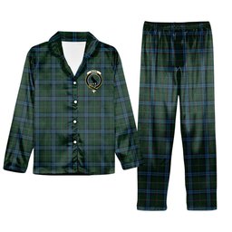 ScotsTee Shop Scottish Mackie Crest Tartan Pajama Satin Velvet Flannel Pajama Set