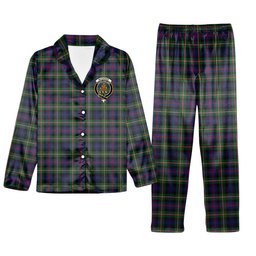 ScotsTee Shop Scottish MacKenzie Morgan Crest Tartan Pajama Satin Velvet Flannel Pajama Set