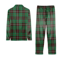 ScotsTee Shop Scottish MacKinnon Hunting Ancient Crest Tartan Pajama Satin Velvet Flannel Pajama Set
