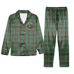 ScotsTee Shop Scottish MacKinnon Hunting Ancient Crest Tartan Pajama Satin Velvet Flannel Pajama Set