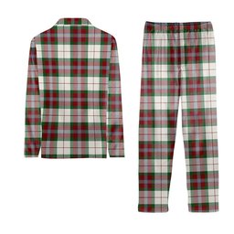 ScotsTee Shop Scottish MacLean Dress Ancient Crest Tartan Pajama Satin Velvet Flannel Pajama Set
