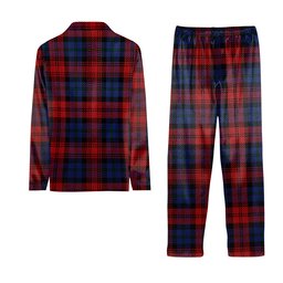 ScotsTee Shop Scottish MacLachlan 2 Crest Tartan Pajama Satin Velvet Flannel Pajama Set