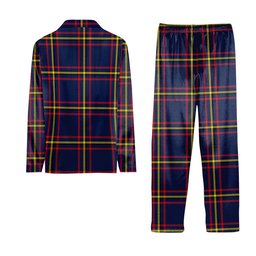 ScotsTee Shop Scottish MacLaine of Lochbuie Hunting Modern Crest Tartan Pajama Satin Velvet Flannel Pajama Set