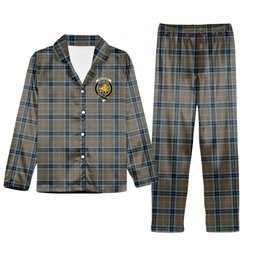 ScotsTee Shop Scottish MacTavish Hunting Ancient Crest Tartan Pajama Satin Velvet Flannel Pajama Set