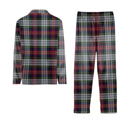 ScotsTee Shop Scottish MacPherson Dress 1 Crest Tartan Pajama Satin Velvet Flannel Pajama Set