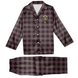 ScotsTee Shop Scottish MacPherson Hunting Crest Tartan Pajama Satin Velvet Flannel Pajama Set