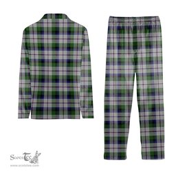 ScotsTee Shop Scottish MacNaughton Dress Crest Tartan Pajama Satin Velvet Flannel Pajama Set