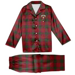 ScotsTee Shop Scottish MacNab Clan Crest Tartan Pajama Satin Velvet Flannel Pajama Set