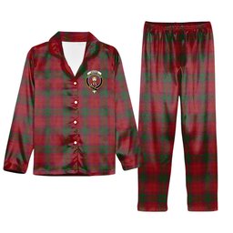 ScotsTee Shop Scottish MacNab Clan Crest Tartan Pajama Satin Velvet Flannel Pajama Set