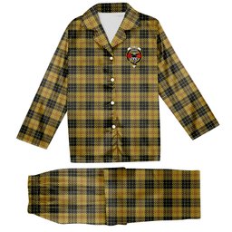 ScotsTee Shop Scottish MacLeod Crest Tartan Pajama Satin Velvet Flannel Pajama Set
