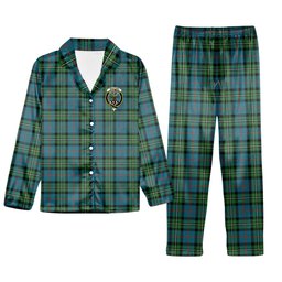 ScotsTee Shop Scottish MacPhail Hunting Ancient Crest Tartan Pajama Satin Velvet Flannel Pajama Set