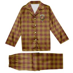 ScotsTee Shop Scottish MacMillan Dress Crest Tartan Pajama Satin Velvet Flannel Pajama Set