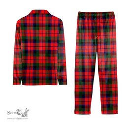 ScotsTee Shop Scottish MacNachten Modern Crest Tartan Pajama Satin Velvet Flannel Pajama Set