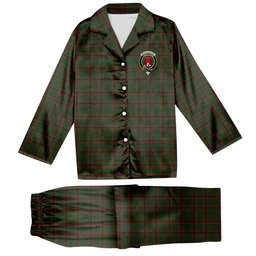 ScotsTee Shop Scottish MacNachten Hunting Crest Tartan Pajama Satin Velvet Flannel Pajama Set
