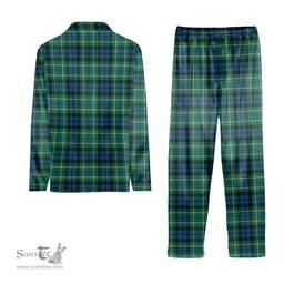 ScotsTee Shop Scottish MacNeill of Colonsay Ancient Crest Tartan Pajama Satin Velvet Flannel Pajama Set