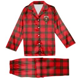 ScotsTee Shop Scottish MacNab Modern SC Crest Tartan Pajama Satin Velvet Flannel Pajama Set