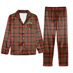 ScotsTee Shop Scottish MacNeacail Ancient Crest Tartan Pajama Satin Velvet Flannel Pajama Set
