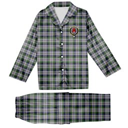 ScotsTee Shop Scottish MacNachten Dress Crest Tartan Pajama Satin Velvet Flannel Pajama Set