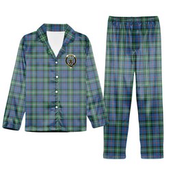 ScotsTee Shop Scottish MacPhail Hunting Ancient SC Crest Tartan Pajama Satin Velvet Flannel Pajama Set