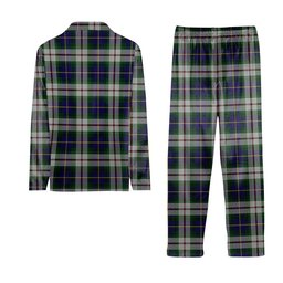 ScotsTee Shop Scottish MacLeod Of Californian Crest Tartan Pajama Satin Velvet Flannel Pajama Set
