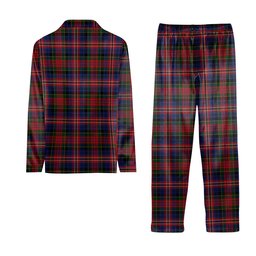 ScotsTee Shop Scottish MacPherson 7 Crest Tartan Pajama Satin Velvet Flannel Pajama Set