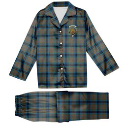 ScotsTee Shop Scottish MacThomas Hunting Ancient Crest Tartan Pajama Satin Velvet Flannel Pajama Set