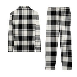 ScotsTee Shop Scottish MacPhee B&W Modern Crest Tartan Pajama Satin Velvet Flannel Pajama Set