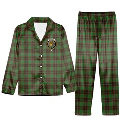 ScotsTee Shop Scottish MacPhee Hunting Ancient Crest Tartan Pajama Satin Velvet Flannel Pajama Set