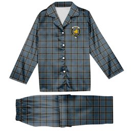ScotsTee Shop Scottish MacTavish Dress Crest Tartan Pajama Satin Velvet Flannel Pajama Set