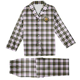 ScotsTee Shop Scottish MacPherson Dress Modern Crest Tartan Pajama Satin Velvet Flannel Pajama Set