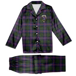 ScotsTee Shop Scottish MacNeil of Colonsay 2 Crest Tartan Pajama Satin Velvet Flannel Pajama Set