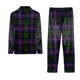 ScotsTee Shop Scottish MacNeil of Colonsay 2 Crest Tartan Pajama Satin Velvet Flannel Pajama Set