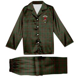 ScotsTee Shop Scottish Macnaughton Hunting Crest Tartan Pajama Satin Velvet Flannel Pajama Set