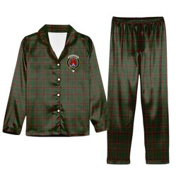 ScotsTee Shop Scottish Macnaughton Hunting Crest Tartan Pajama Satin Velvet Flannel Pajama Set