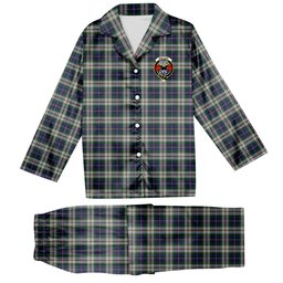 ScotsTee Shop Scottish MacLeod of California Crest Tartan Pajama Satin Velvet Flannel Pajama Set
