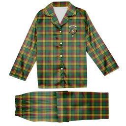 ScotsTee Shop Scottish MacMillan Old Ancient Crest Tartan Pajama Satin Velvet Flannel Pajama Set