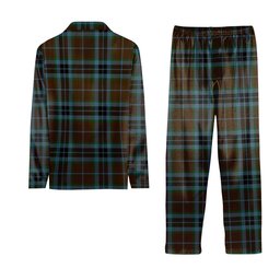ScotsTee Shop Scottish MacTavish Hunting Crest Tartan Pajama Satin Velvet Flannel Pajama Set