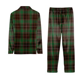 ScotsTee Shop Scottish MacPhee Hunting Modern Crest Tartan Pajama Satin Velvet Flannel Pajama Set