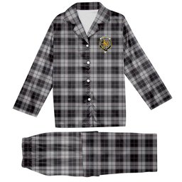 ScotsTee Shop Scottish MacPherson 4 Crest Tartan Pajama Satin Velvet Flannel Pajama Set