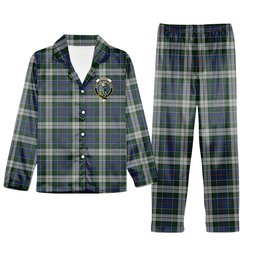 ScotsTee Shop Scottish McInnes Dress Crest Tartan Pajama Satin Velvet Flannel Pajama Set